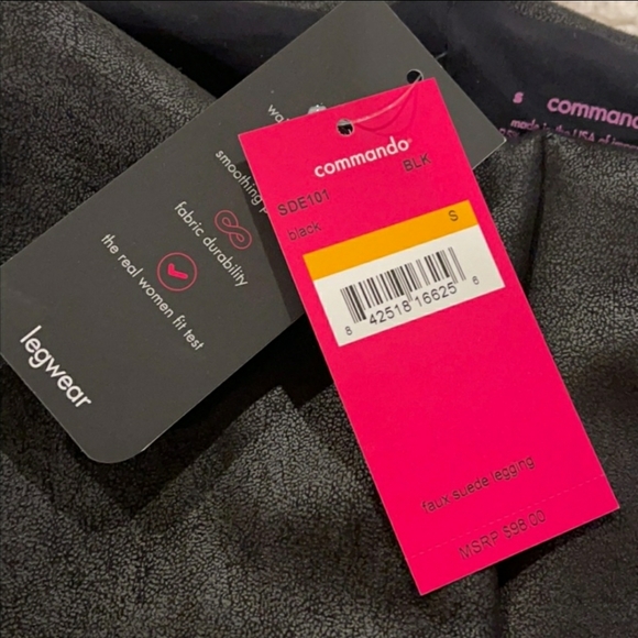 Commando high waisted black suede leggings (High-Rise) Size Small - Picture 2 of 5